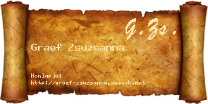 Graef Zsuzsanna névjegykártya